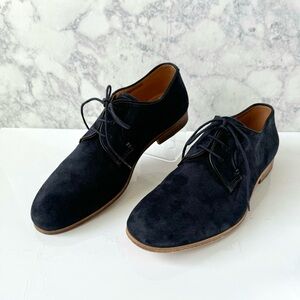 Heschung Navy Suede Lace-Up Derby Shoes Size 8 UK/9.5 US